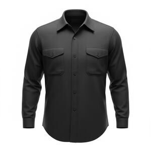 Black Shirt US Navy Dress Blues High Military Quality 16.5”x34”